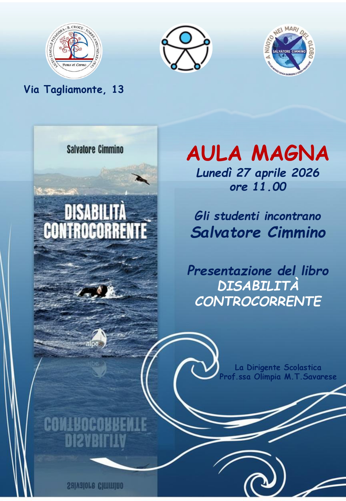 Incontro con l’atleta Salvatore Cimmino – Presentazione del libro “Disabilità controcorrente”