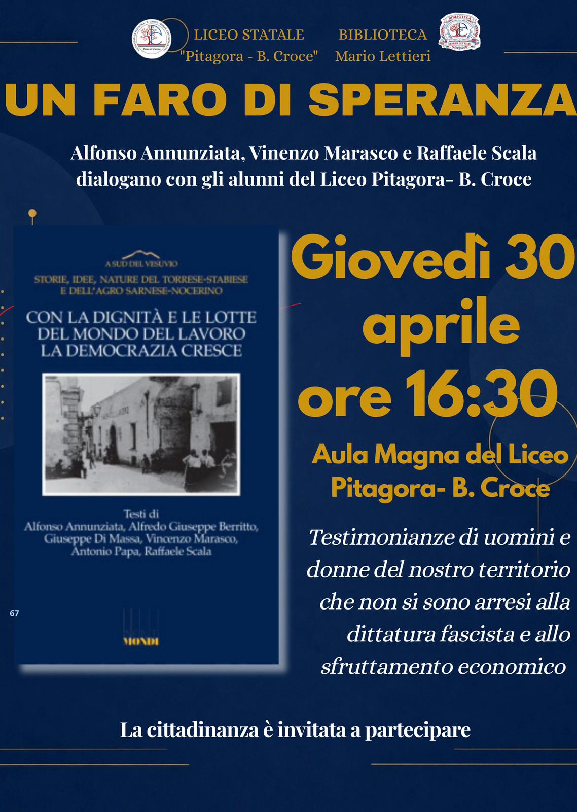 Un Faro di speranza: Giovedì 30 Aprile